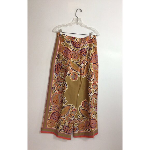 COPY - Zara Satin Pants Wide Leg Resort Wear Womens Medium - Picture 1 of 9